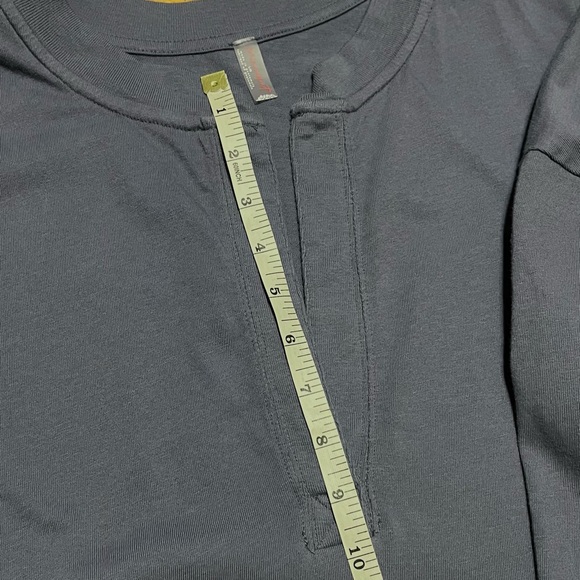 Free People Movement Side To Side Layer Oversized Long Sleeve Top In Blue Sz L - Picture 12 of 12